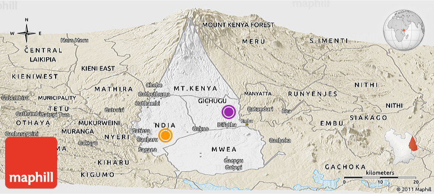 Kirinyaga County - Area of Jurisdiction